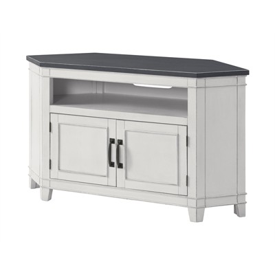 Del Mar 50" Corner TV Stand White and Gray - Martin Svensson Home