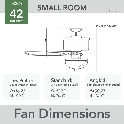 42" New Bronze Ceiling Fan with LED Light and Reversible Blades