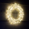 16"H Sullivans Christmas Small Lighted Silver Wreath, Indoor Christmas Decor - 3 of 4
