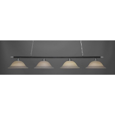 Toltec Lighting Oxford 4 - Light Island Pendant Light in  Chrome/Matte Black - image 1 of 1