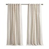 JUJABU 1pc Cotton Printed Curtain Panel with Chenille Stripe and Lining - 2 of 4