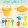 COZONY Collapsible Beach Toys Set with Sand Buckets Shovels and Molds for Kids Summer Travel - 2 of 4