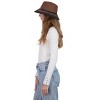 Tahari Women's Color Block Straw Bucket Hat with Fringe - Bucket Hat For Women - 3 of 4
