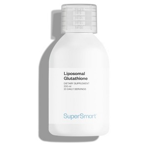 SuperSmart Liposomal Glutathione Liquid 900mg per Day - Highly Bioavailable Glutathione - with Vitamin C | Non-GMO & Gluten Free - 200ml - 20 Servings - 1 of 4