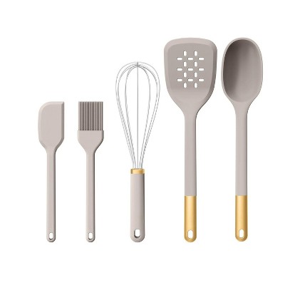 5-Piece Kitchen Tool Set, Porcini Taupe