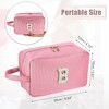 Unique Bargains Travel Personalized Make Up Bag Blue 1 Pc - 3 of 4