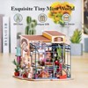ROBOTIME DIY Miniature Wooden DollHouse Kit with Furniture Model Building Set Birthday Gift for Child Adult, Multicolored, 8.7"*7.5"*8.3" - 2 of 4