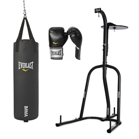 Dual station store punching bag stand