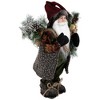Northlight 16" Country Rustic Santa Claus with Present Christmas Figure - 3 of 4