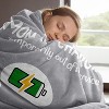 Funny Christmas Birthday Gifts for Mom- Mom is Charging Blanket- New Moms Gifts for Women, Flannel Soft Blanket Throw for Napping Travel. - 3 of 4