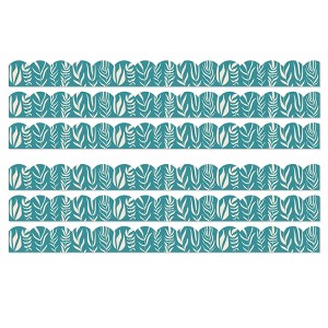 Carson Dellosa Education True to You Teal with Leaves Scalloped Bulletin Board Borders, 39 Feet Per Pack, 6 Packs - 1 of 4