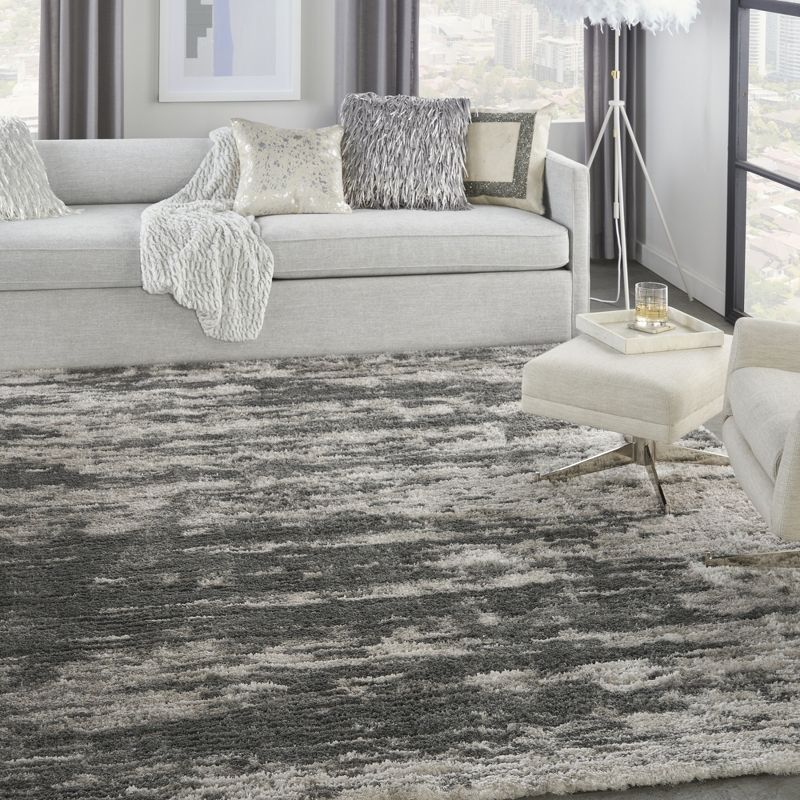 Nourison Luxurious Shag Abstract  LXR02  Area Rug, 3 of 11