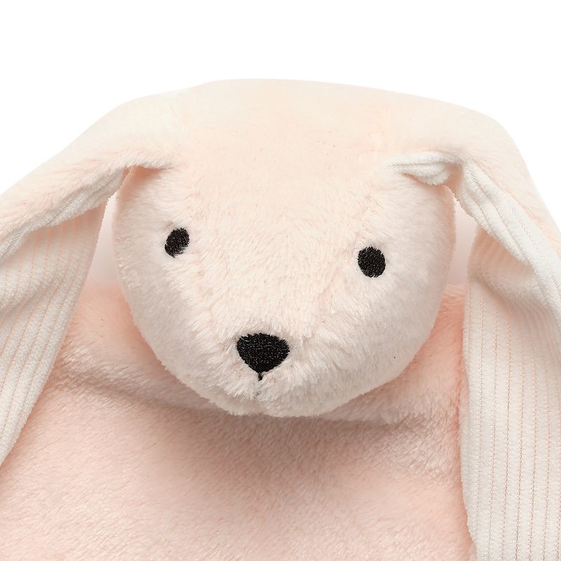 Lambs & Ivy Pink Bunny Soft Baby/Child/Toddler Plush Lovey Security Blanket, 2 of 5