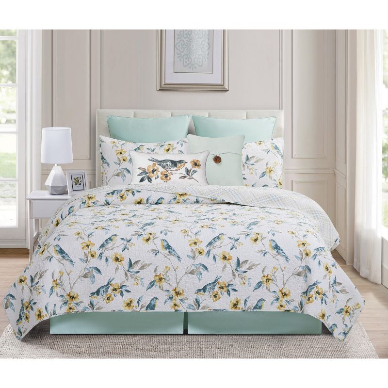 C&F Home Calix Bluebird Cotton Quilt Set  - Reversible and Machine Washable, 2 of 10