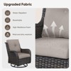 Buenhomino Outdoor Swivel Glider Rocking Chairs Set, 2 Pieces Rattan Wicker Patio Furniture Set for Porch Pool Deck Yard Garden - 3 of 4