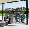 SpassWay 72"H 47"W Outdoor Metal Garden Trellis Privacy Screen Lattice Panel Indoor Room Divider - 4 of 4