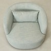 KINWELL Textured Linen Blend Weave Upholstered Swivel Barrel Accent Chair - 3 of 4