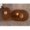 Oval Nesting Coffee Table Set of 2,Wood Coffee Table with Fluted Wave Edge for Living Room,Modern Coffee Table for Small Spaces-Coolbibila - 2 of 4