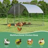 Tangkula Large Metal Chicken Coop Outdoor Galvanized Dome Cage w/ Cover 9 ft x 6.2 ft - 4 of 4