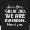 Men's - Instant Message - Dear Dad Great Job Graphic Fleece Sweatshirt - 2 of 4