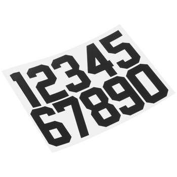 Unique Bargains Reflective Mailbox Numbers Sticker 8.3 Inch Height 0 - 9 Vinyl Self-Adhesive Address Number Black 5 Set