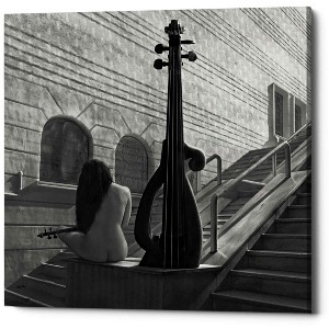 Epic Graffiti 'Violinist' by Dariusz Klimczak, Canvas Wall Art