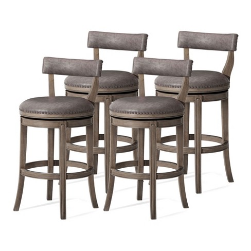 Maven Lane Alexander 31 Inch Tall Bar Height Rotating Low Back Barstool ...