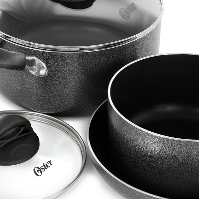 Oster Granite Grey 7-Piece Non-Stick Aluminum Cookware Set