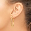 Black Bow Jewelry 2mm, 14k Yellow Gold Square Tube Round Hoop Earrings, 35mm (1 3/8 In) - 3 of 4