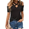 Women's Off the Shoulder Strappy Top - Shiying - 3 of 4