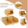 Set of 3 Bamboo Pantry Storage Bins with Lids, Stackable, for Potatoes & Onions - 2 of 4