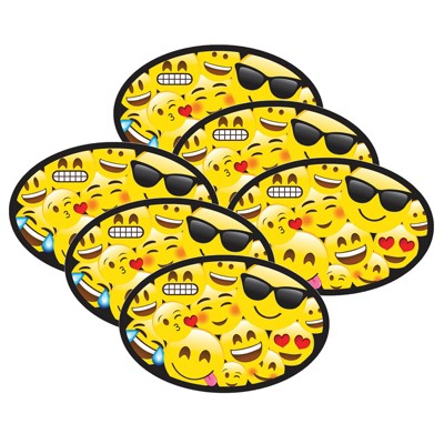 Ashley Productions® Magnetic Whiteboard Eraser, Emotions Icons, Pack of 6