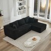 106" Modern Corduroy Deep Seat Modular Sectional Sofa with Right Facing Chaise, Cloud-Style Couch for Living Room or Apartments–The Pop Home - 4 of 4