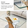Vynxaria Rectangular Coffee Table Tempered Fiberglass countertop, and artistic metal legs,perfect for hosting dinners - 4 of 4