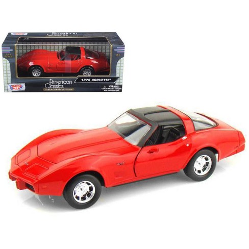 1979 Chevrolet Corvette Red 1/24 Diecast Model Car by Motormax