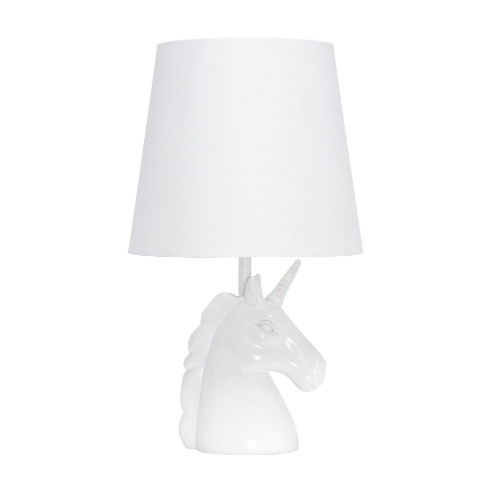 Photos - Floodlight / Garden Lamps Sparkling Unicorn Table Lamp White - Simple Designs