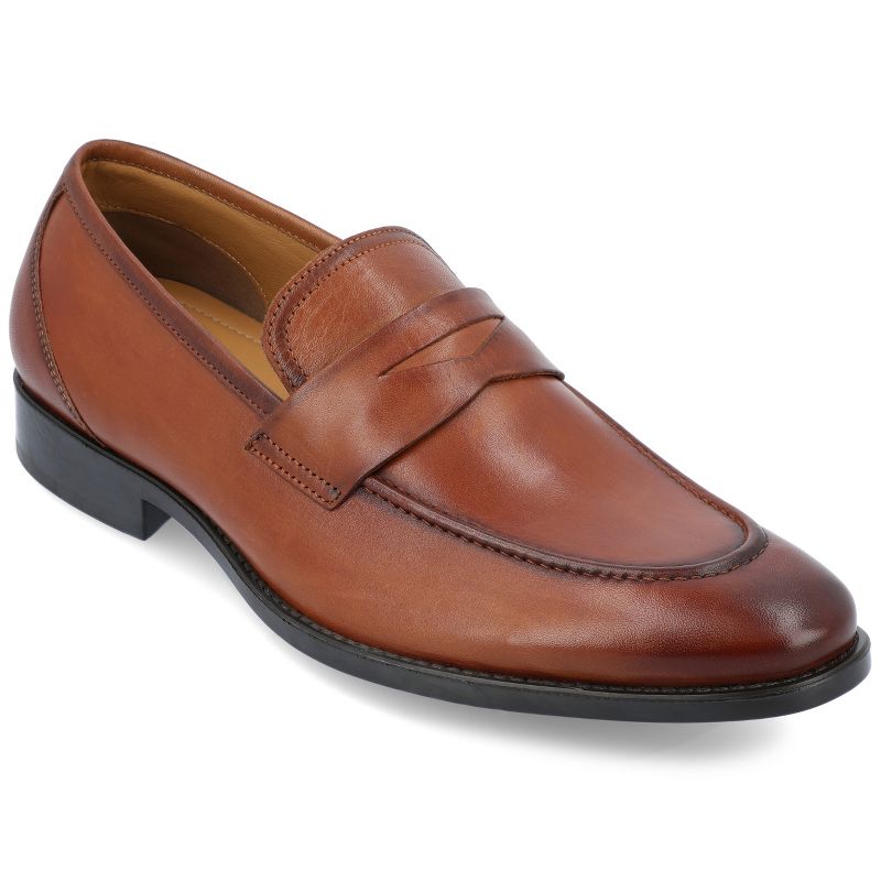 Thomas & Vine Bishop Medium and Wide Width Apron Toe Penny Loafer, 1 of 11