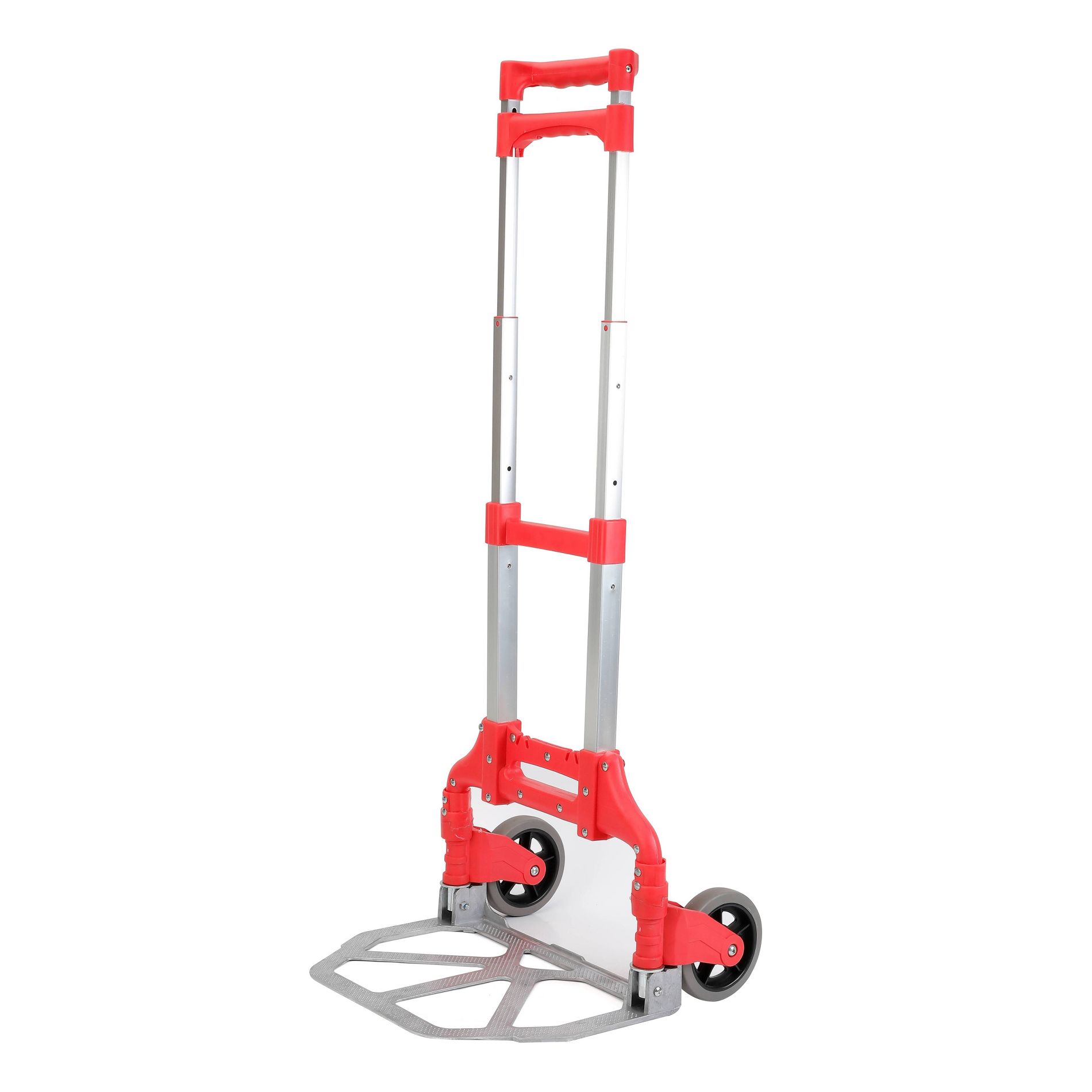 Folding Utility Cart - up&up™: Aluminum Rolling Dolly with Wheels, Universal Storage, No Assembly Required, Red