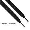 INSPIRE CHIC Wide Flat Cross Reflective Braided Decorative Shoelace for Sneakers Skate Boots 2 Pairs - 3 of 4