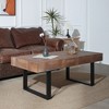 Lyngins Modern Coffee Table for Living Room – Floating Top Design, Wood Coffee Table with Rectangular Tabletop, Center Table & Sofa Table - 2 of 4