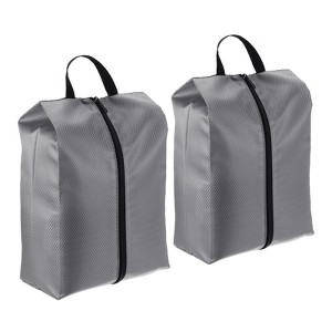 Unique Bargains Nylon Waterproof Portable Lightweight Shoe Bags for Travel 2 Pcs - 1 of 4