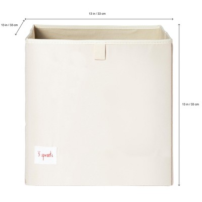 Kangaroo Beige and Orange Fabric Foldable Storage Cube