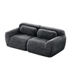 YOOCOZZ  2-Seater Boneless Modular Sectional Sofa, Soft Plush Fabric 32D Sponge, Throw Pillows - 2 of 4