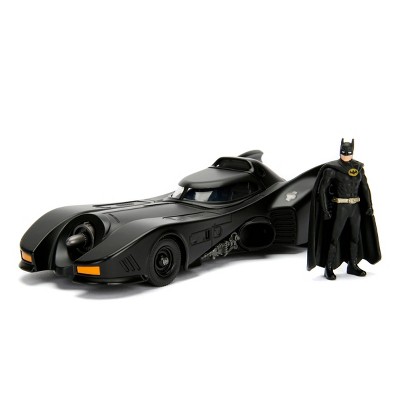 Photo 1 of Jada Toys Hollywood Rides 1989 Batmobile Die-Cast Vehicle with Batman Die-Cast Figure 1:24 Scale Primer Black