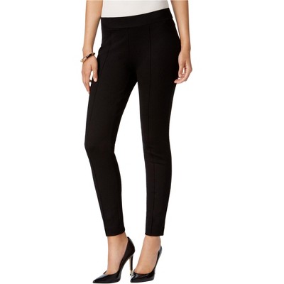 Kasper Womens Seamed Ponte Casual Leggings, Black, 4