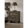 Sapphtopaz Rustic Style Nightstand with 2 Drawers Wooden Night Stand with Round Handles Farmhouse Small Bedside Table for Bedroom,Living Room - 3 of 4