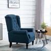 Resenkos 29.25" W x 33.75" D x 40.25" HFabric Tufted Club Accent Chair, Wooden Legs, Diamond-tufting accentuates, Blue - 2 of 4