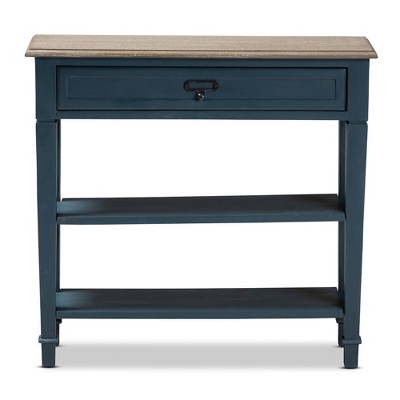 Blue Spruce Vintage Console Table with Storage - 32"x30"