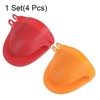 Unique Bargains Heat Resistant Kitchen Utensil Sets Silicone Oven Mitts 4 Pcs - 3 of 4