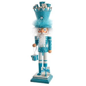 Kurt Adler 18-Inch Hollywood Blue Giftbox Soldier Nutcracker - 1 of 4